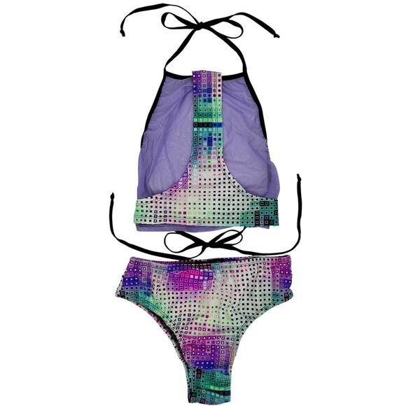 Crazed Wear 2 Piece Rave Set Y2K Cyber Fairycore Festival Costume EDM Club Dance - Picture 2 of 16